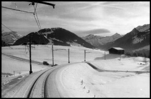 Gstaad: winterliche Strecke, Gstaad- Zweisimmen, Golden Pass