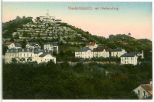 Niederlößnitz. Blick zur Friedensburg