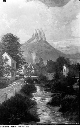 Der Sperlingstein : Der Sperlingstein (von Nieder Welhotten). Tempera? um 1900