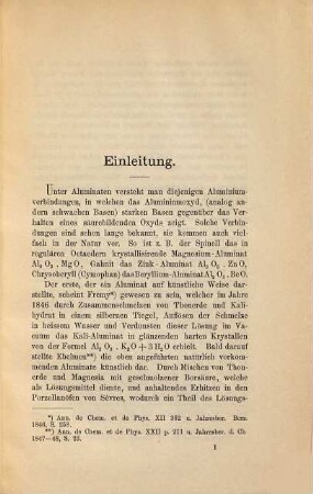 Über die Zersetzung des Natrium-Aluminats durch Wasser : Inaugural-Dissertation ...