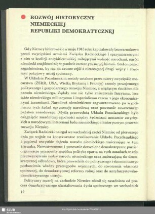 Rozwój Historyczny Niemieckiej Republiki Demokratycznej