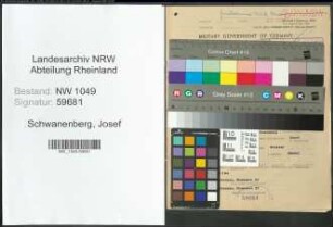 Entnazifizierung Josef Schwanenberg , geb. 19.02.1897 (Schreiner)