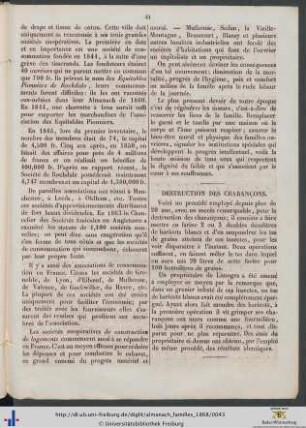 Destruction des charançons.