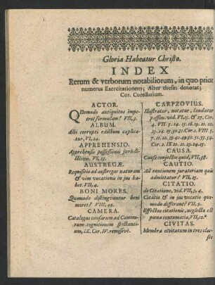 Index Rerum & verborum notabiliorum [...]