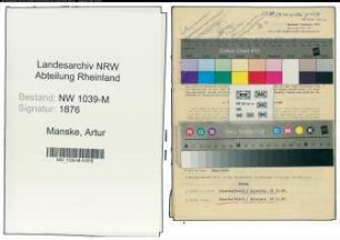 Entnazifizierung Artur Manske , geb. 08.09.1903 (Angestellter)
