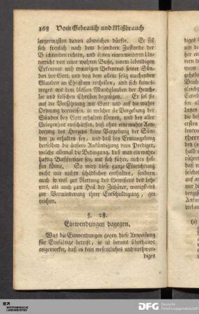 28. Einwendungen dagegen.