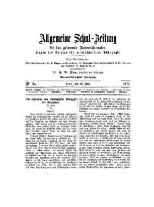 Die allgemeine oder philosophische Pädagogik der Gegenwart : (Schluß)