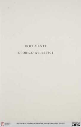 Documenti storico-artistici