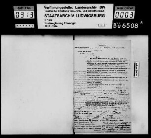 Ermittlung des Wohnungsbedarfs der Beamten der Oberämter