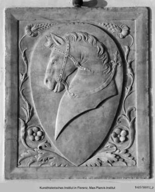 Wappen mit Pferdekopf