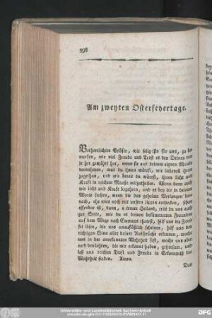 Am zweyten Osterfeyertage.