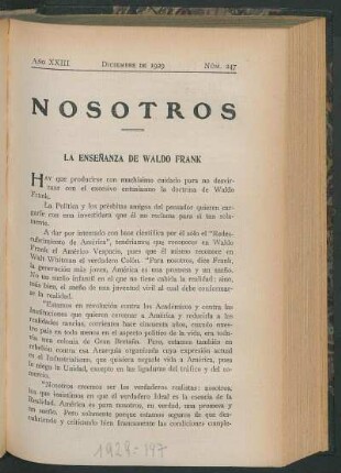 La enseñanza de Waldo Frank