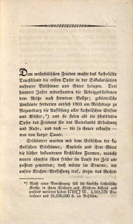Die deutsche katholische Kirche an Deutschlands Souveraine