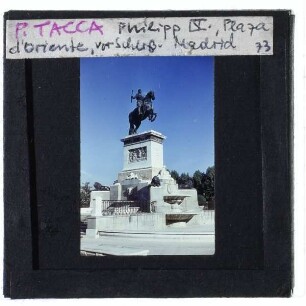 Madrid, Plaza de Oriente,Madrid, Monument für Philipp IV. von Spanien
