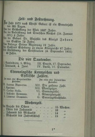 Zeit- und Festrechnung
