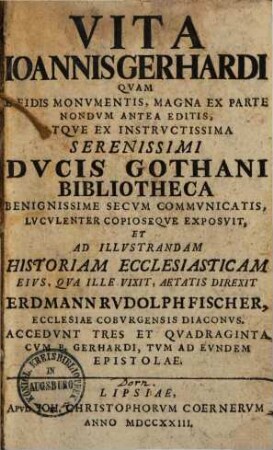 Vita Johannis Gerhardi