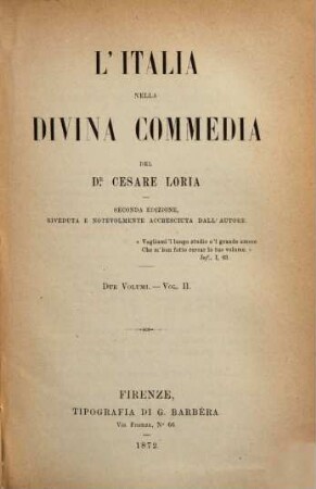 L' Italia nella Divina Commedia. 2
