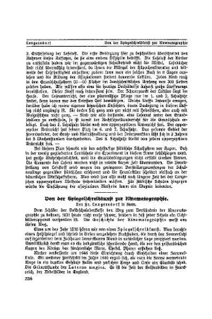 Von der Spiegelschreibkunst zur Kinematographie