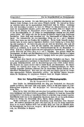 Von der Spiegelschreibkunst zur Kinematographie