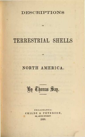 Descriptions of terrestrial Shells of North America