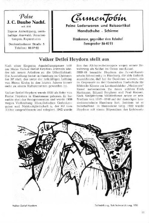 Volker Detlef Heydorn stellt aus