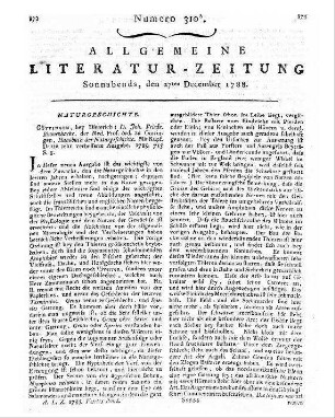 Blumenbach, Joh[ann] Friedr[ich]: Joh. Friedr. Blumenbachs ... Handbuch der Naturgeschichte. - 3., sehr verb. Ausg. - Göttingen : Dieterich, 1788