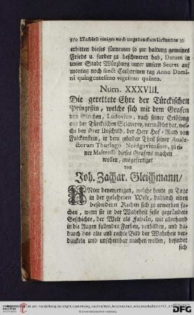 Num. XXXVIII
