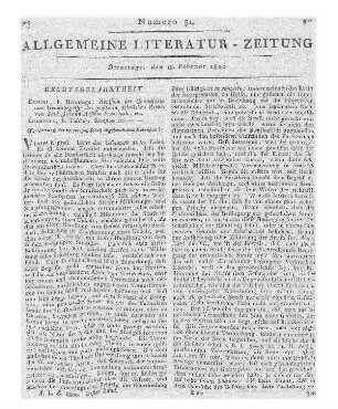 Feuerbach, P. J. A. von: Revision der Grundsätze und Grundbegriffe des positiven peinlichen Rechts. etc. (Fortsetzung der im vorigen Stück abgebrochenen Recension)