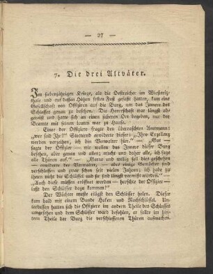 7. Die drei Altväter.