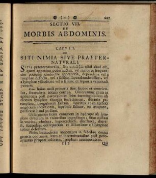 Sectio VIII. morbis abdominis. Caput I – Caput XVIIII