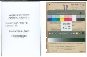 Entnazifizierung Josef Spickernagel , geb. 01.11.1900 (Buchhalter)