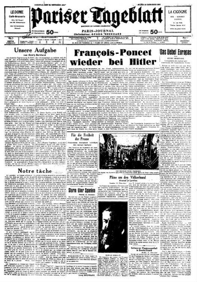 Titelseite einer Zeitung