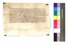 Erblehenbrief des Abts Ernfried vom Stift (eigentlich Kloster) Comburg für Michael Schletz (Sletz), Bürger zu Hall, über das von Walther Theurer (Tewrer) gekaufte Viertel an den Lehen zu Enslingen