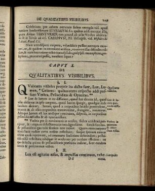 Caput X. De Qualitatibus Visibilibus. - Caput XI. De Qualitatibus Insensibilibus, ...