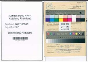Entnazifizierung Hildegard Denneborg , geb. 10.05.1912 ()
