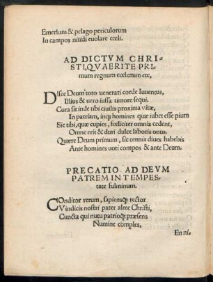 Precatio Ad Deum Patrem In Tempestate fulminum.