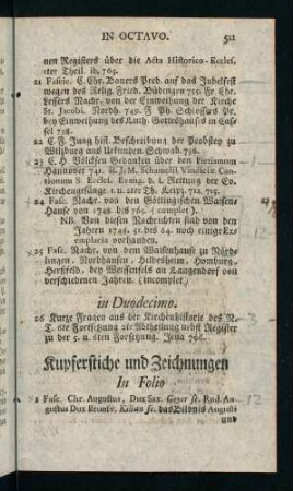 511-526, Kupferstiche und Zeichnungen
