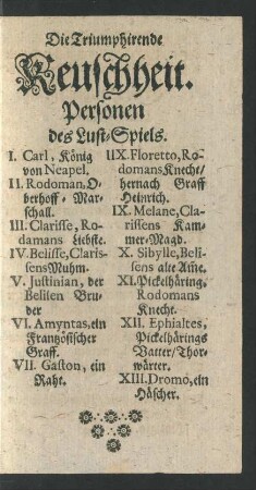 Personen des Lust-Spiels