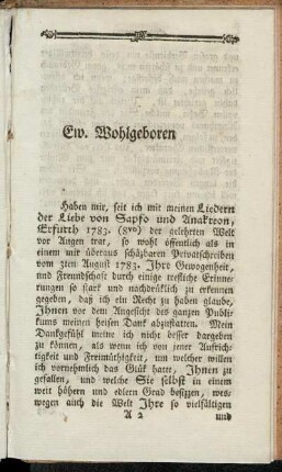 Ew. Wohlgeboren
