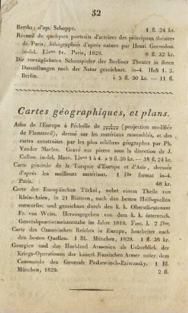 Cartes géographiques, et plans