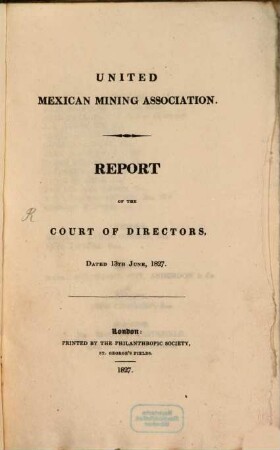 Report of the Court of Directors. 1827,[6]. 13. June