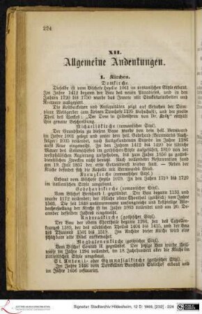 XII. Allgemeine Andeutungen.