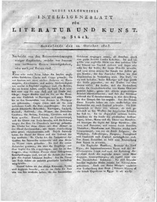 1803-10-22 : 19. Stück