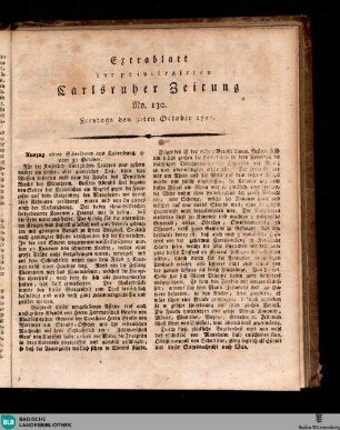 Karlsruher Zeitung, Extrablatt