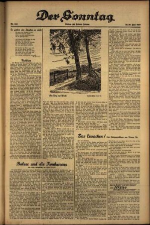 Zweite Ausgabe vom Sonntag, den 27. Juni 1937.