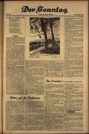 Zweite Ausgabe vom Sonntag, den 27. Juni 1937.