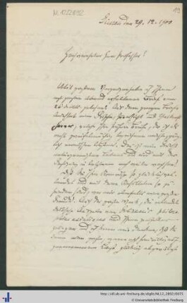 Brief vom 29.12.1900.
