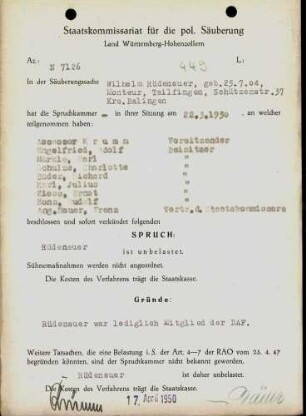 Rüdenauer, Wilhelm