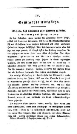 Methode, das Stammeln oder Stottern zu heilen