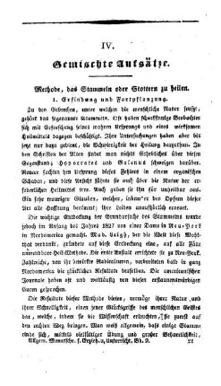 Methode, das Stammeln oder Stottern zu heilen